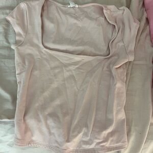 baby pink crop top from garage